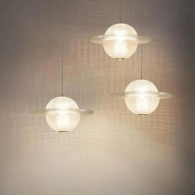 Planet Glass Pendant Light Modern Creative Luxury Minimalist Hanging Lamp Bar Dining Room Bedroom Bedside Pendant Lamping