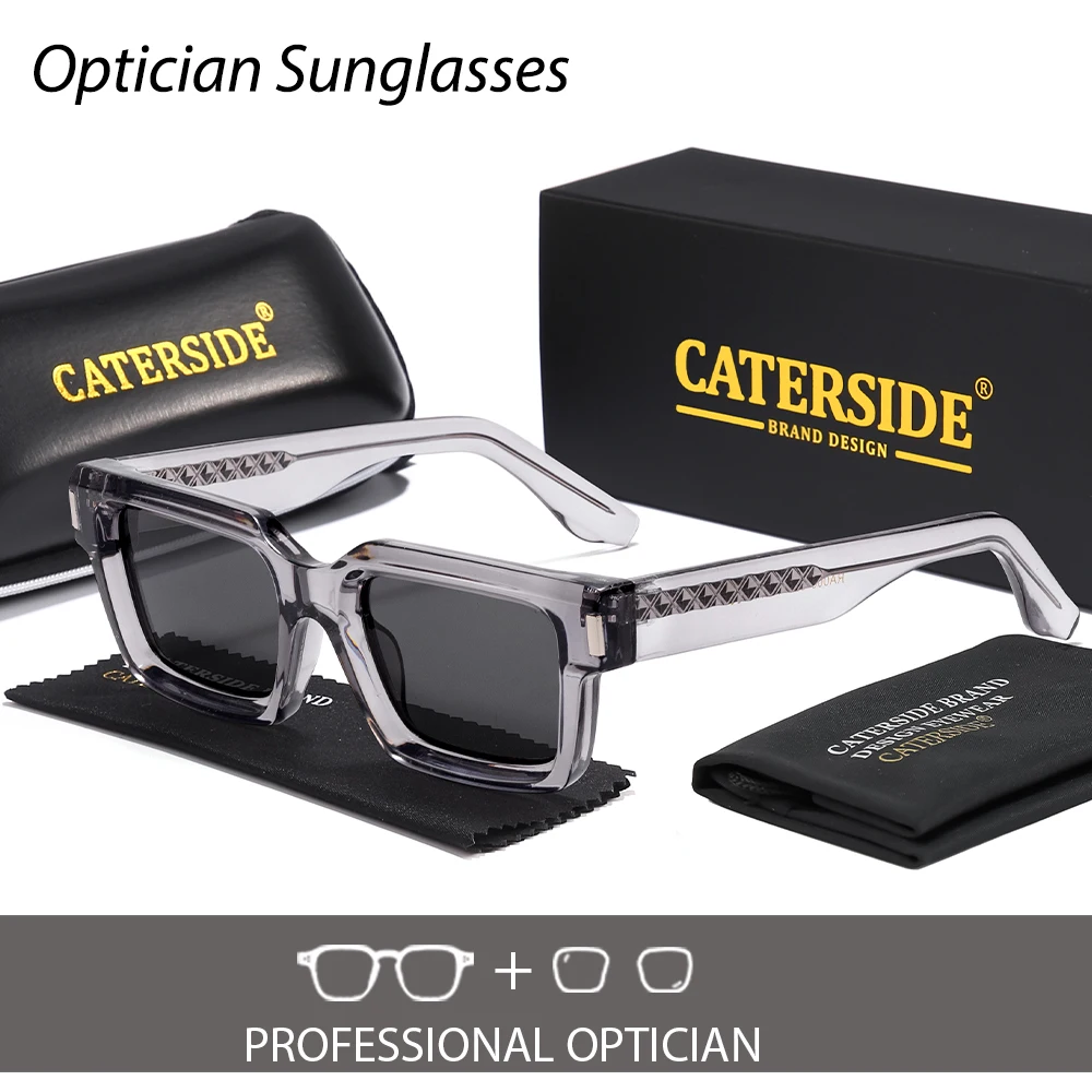 

CATERSIDE винтажные мужские оптические солнцезащитные очки в стиле панк, квадратная маленькая оправа, солнцезащитные очки по рецепту, женские вечерние очки для путешествий