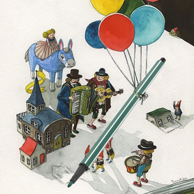 12 قطعة الأطفال اللوحة غير سامة المياه قلم رصاص ملون قابل للغسل المائية القلم علامة اللوحة للأطفال رسم الفن لوازم