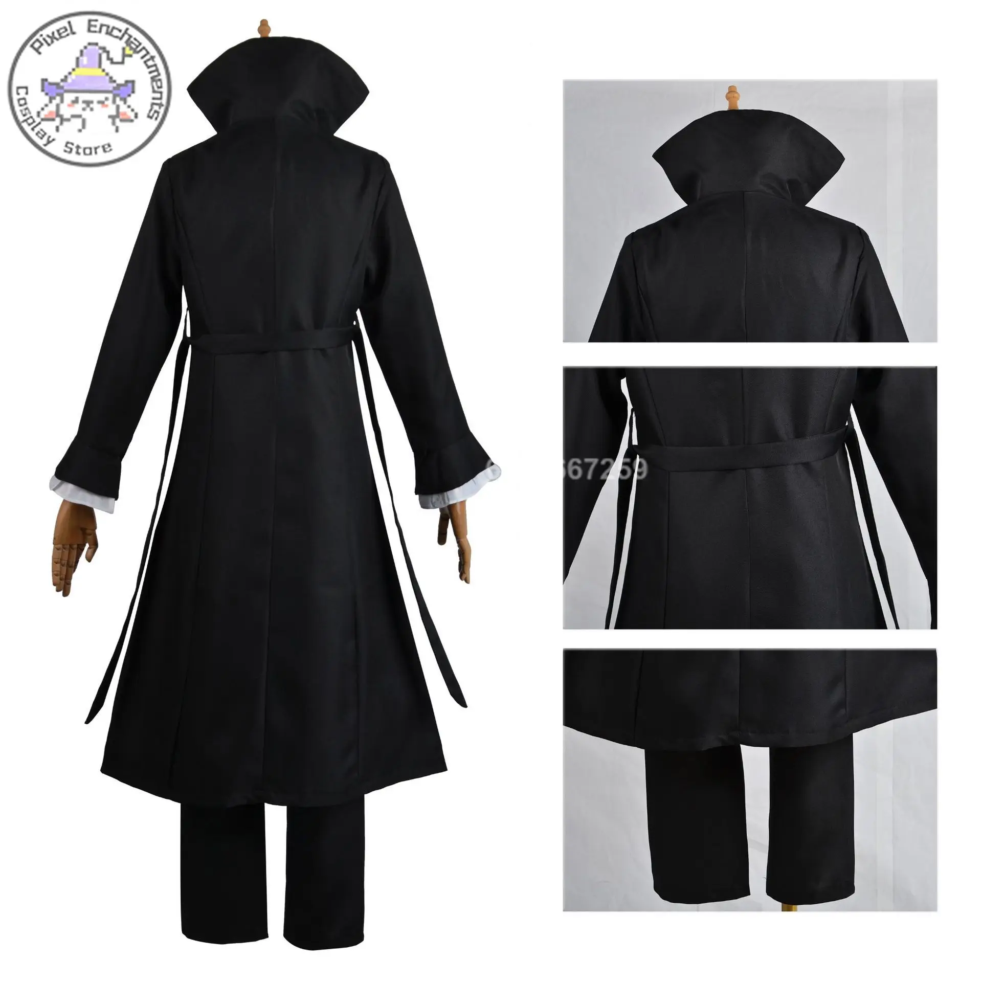 Bungo streunende Hunde Anime Akutagawa Ryunosuk Nakajima Atsushi Cosplay Kostüm schwarze Uniform Outfits Halloween Party für Frauen Männer