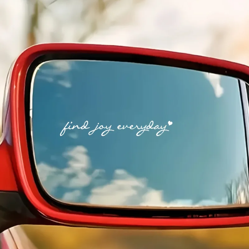 1set “Find Joy Everyday” Vinyl Sticker, Inspirational Decal for Car Mirror, Water Bottle, Window