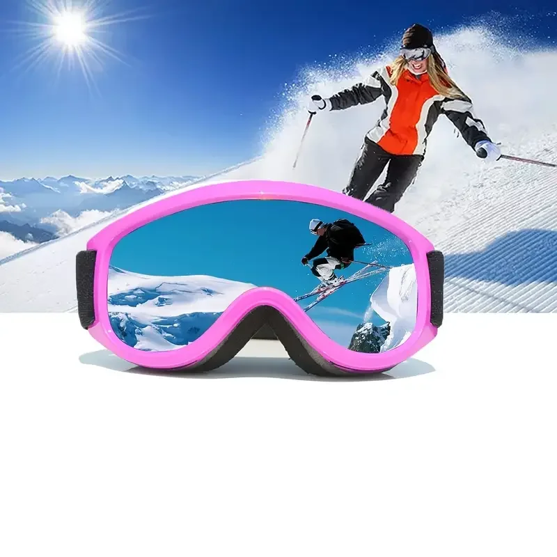 1pc Unisex Ski Goggles With Sponge, Windproof UV Protection Anti-Fog Goggles For Outdoor Snowboarding Skiing