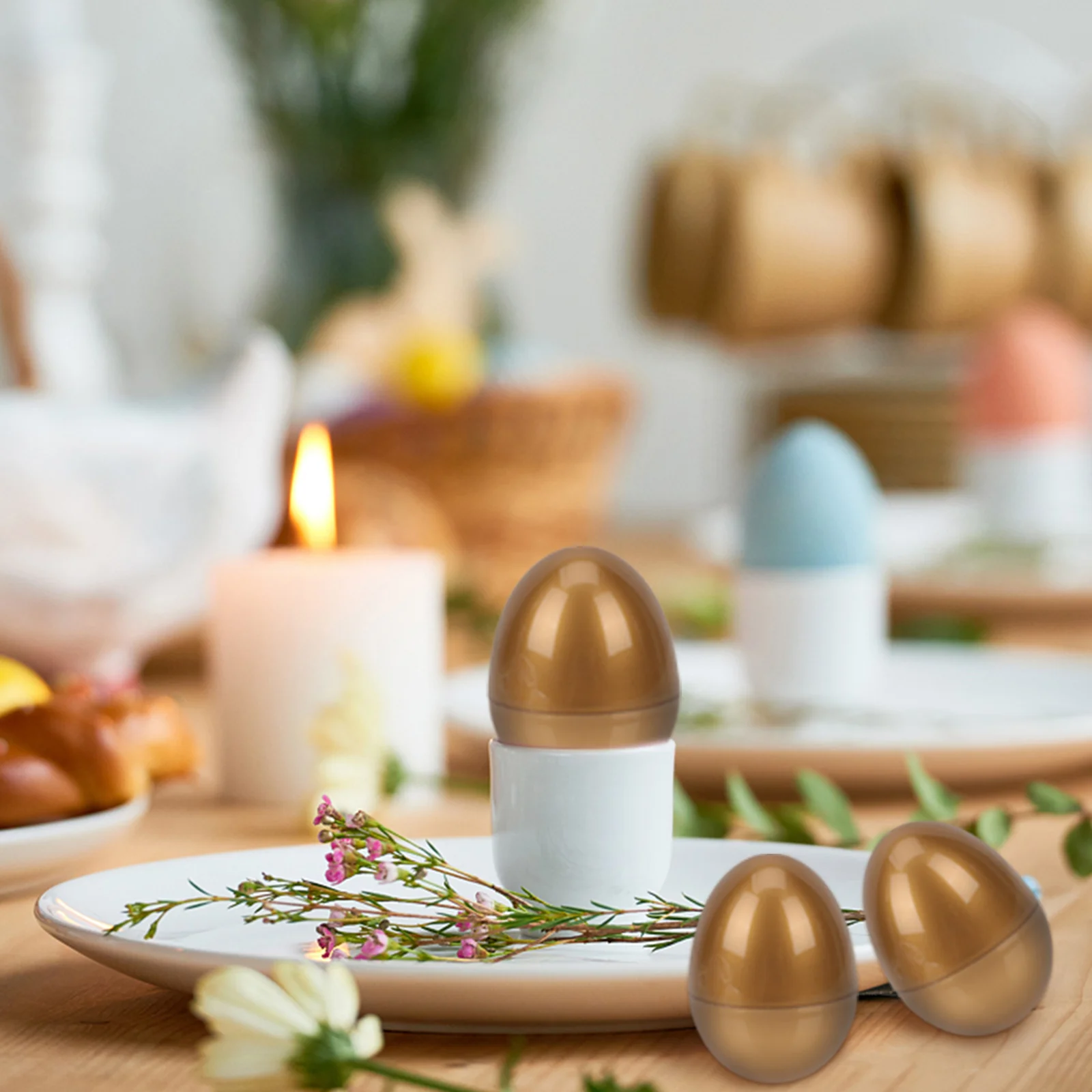 12 Pcs Eggs Decorative Plastic Shaped Gift Boxes for naments Easter Egg Design Small Exquisite Easy Opening for Easter