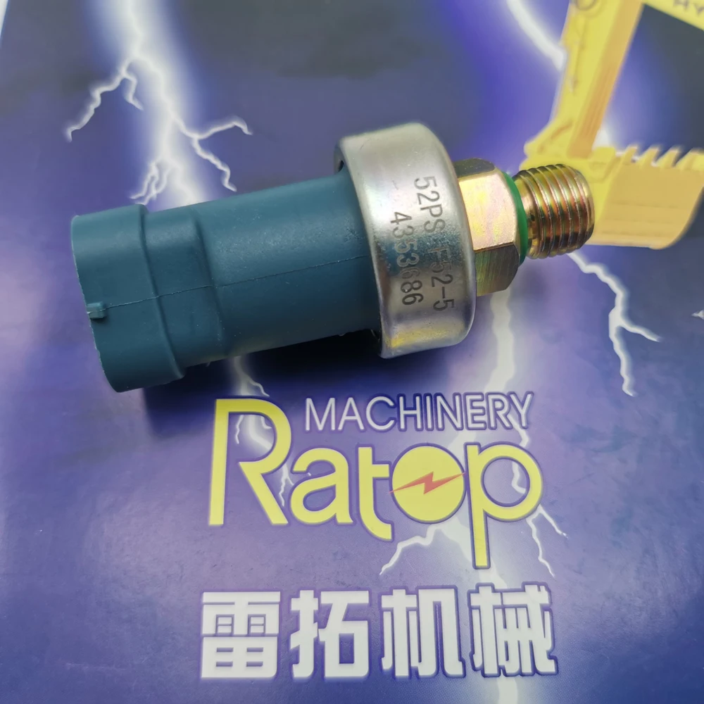 4353686 Pressure Switch 2 Pin For Hitachi EX120-5 EX200-5 EX220-5 Excavator Hydraulic Pressure Sensor