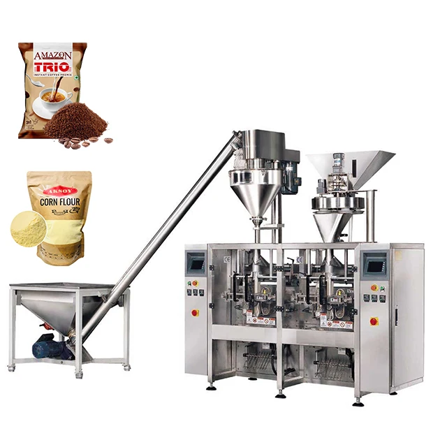 Commercial Coffee Packaging Machine Powder Filling Doypack Sealing Wrapping Labeling Gluing Multi-Function Weigher Cigarettes