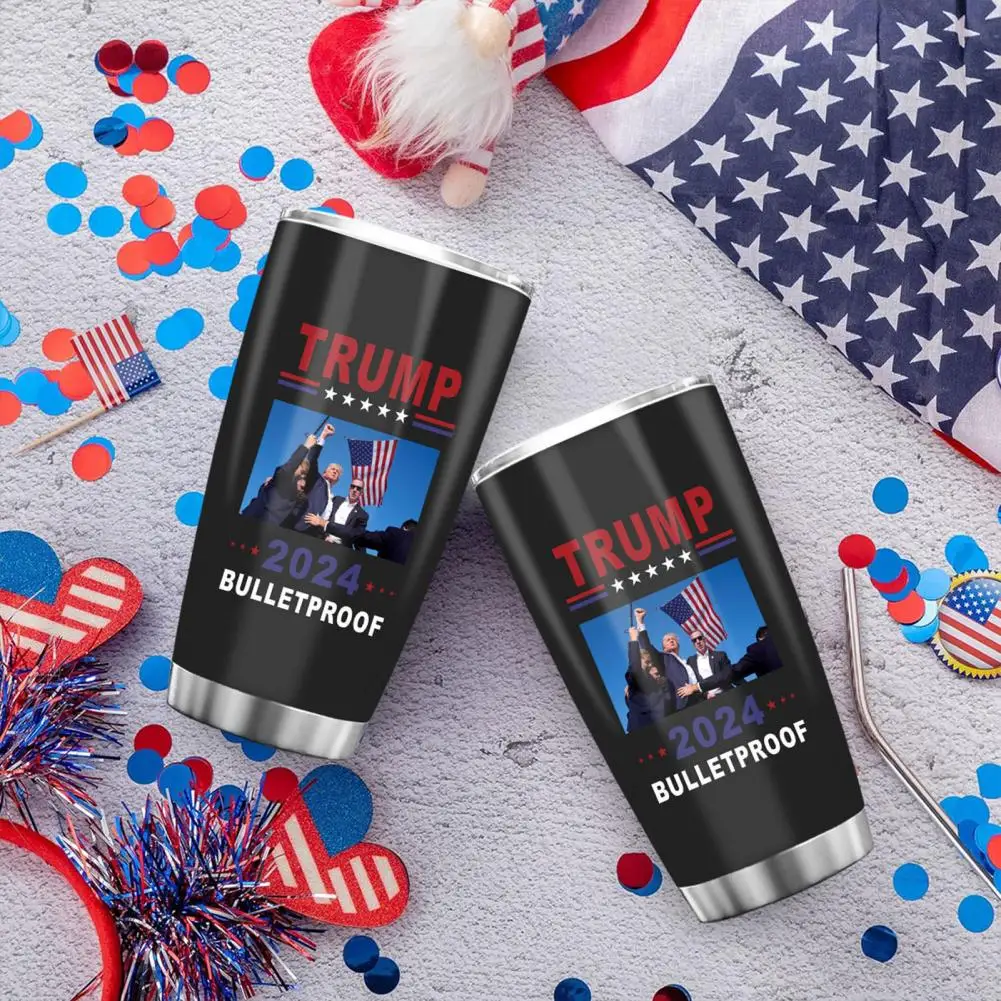 Capacity Political Mug President Trump Coffee Mug Trump Supporter Stainless Steel Mug 2024 Gift for Save America Again Drinking