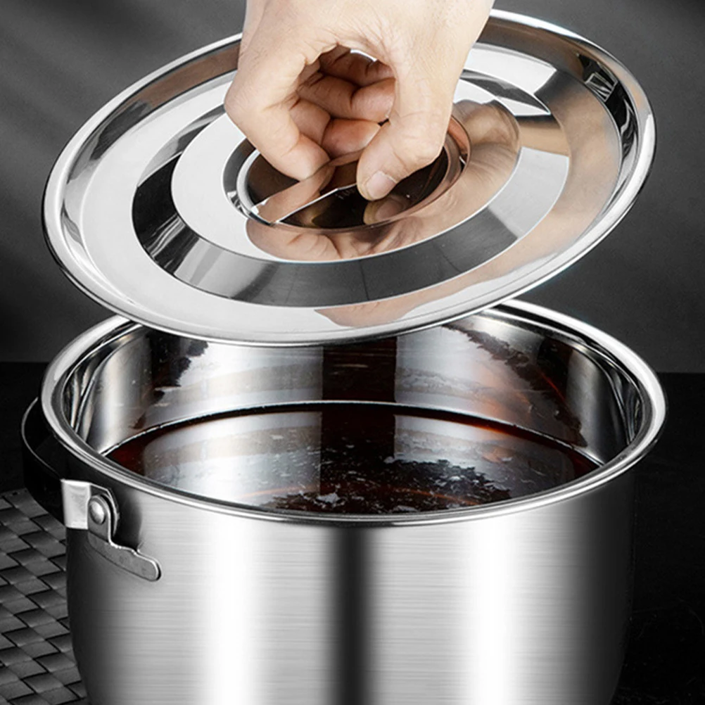 

Stainless Steel Lard Tank Mixing Bowl Large Capacity Reusable Salad Container Egg Basin Oil Holder Smooth Surface