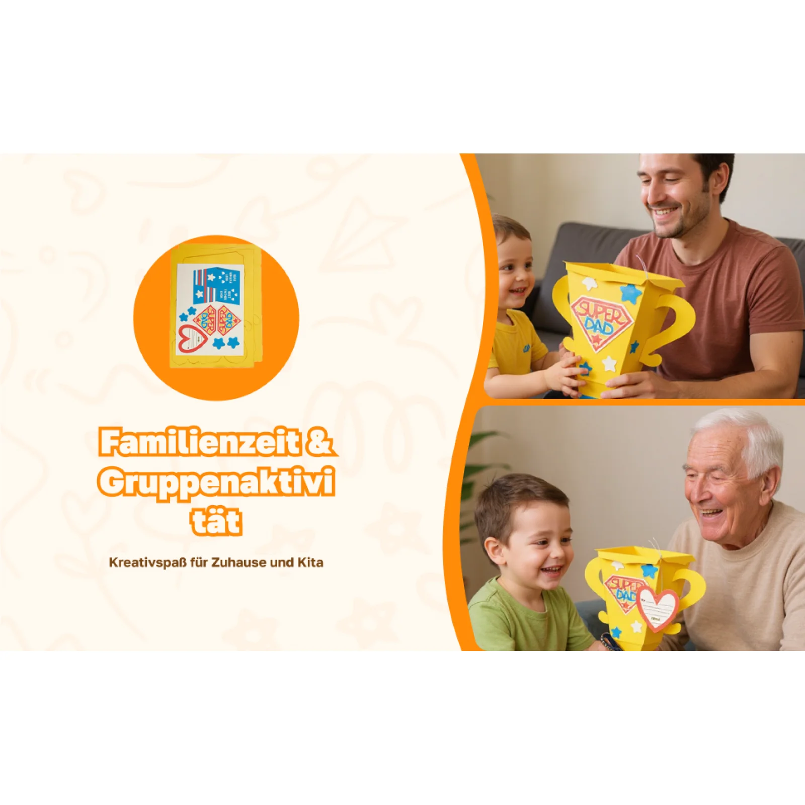 Father's Day Handmade DIY Trophy Kit Reward for Father's Day Award Trophy