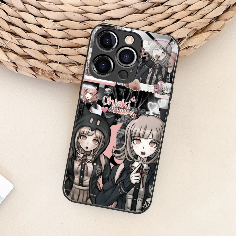 Capa de telefone celular Danganronpa Chiaki Nanami Capa de vidro para iPhone 15, 14, 13, 12, 11, X, XR, XS, 8 Pro Max, Plus, Mini, PC