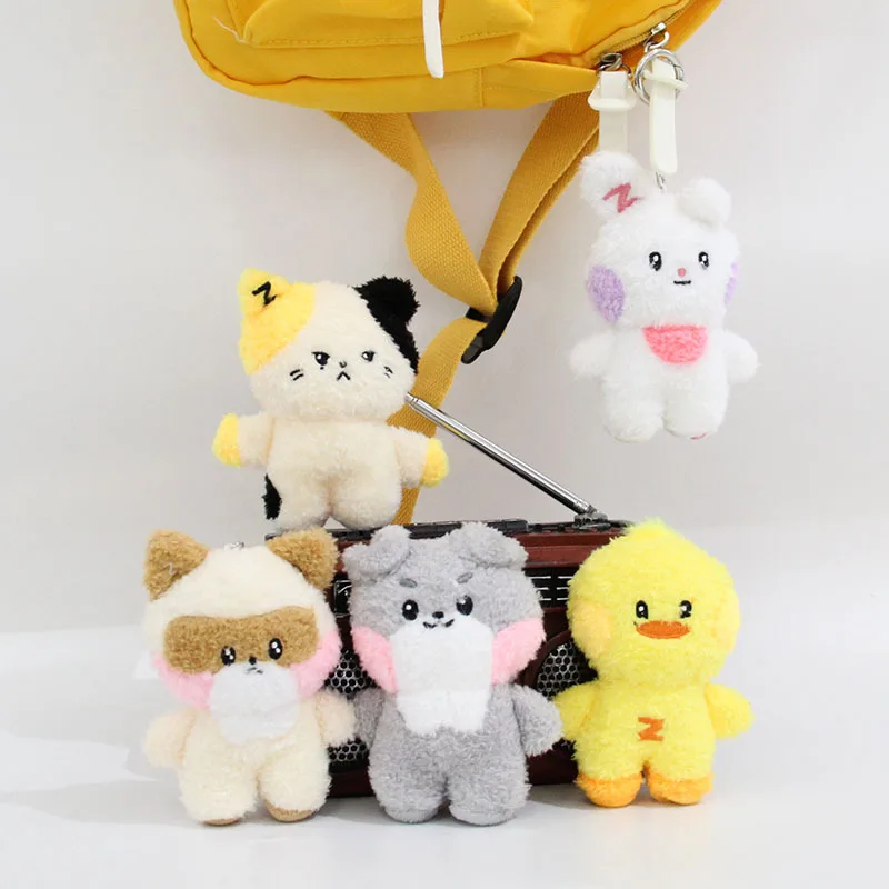 New Kpop ZB1 Doll Filling PP Cotton Soft Short Plush Toy ZERONI Cartoon Cute Dog Cat Rabbit Doll Keychain ZEROBASEONE Fans Gift