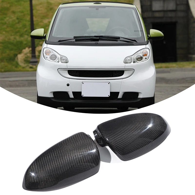 

For Mercedes Benz Smart Fortwo W451 2009-2014 Real carbon fiber car exterior rearview mirror protective cover accessories