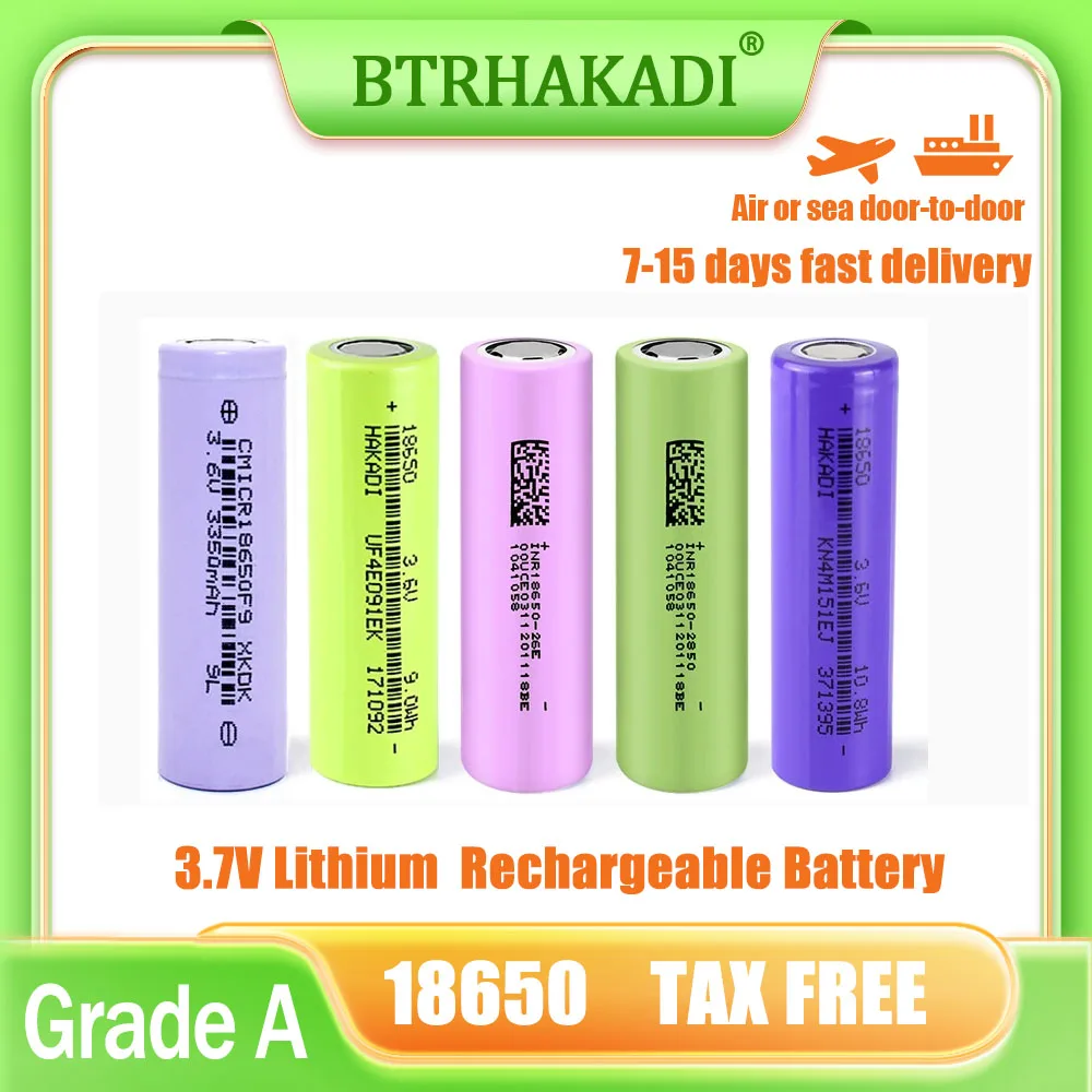 SelianEnergy 18650 Battery 2600mAh/3000mAh/3350mAh 3.7V Li-Ion High Current 3C-12C Discharge Powerful Lithium Power Cell