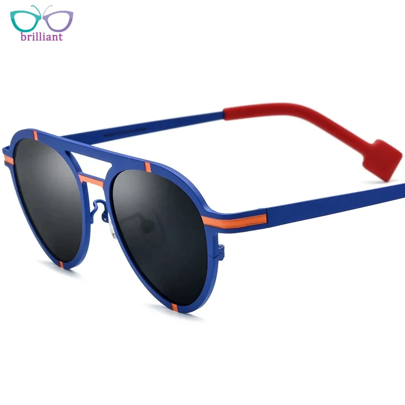 

Men Women Fashion Multi-color Pure Titanium Double Beam Sunglasses Cat's Eye Driving Outdoor Protection Polarized SUN GLASSES