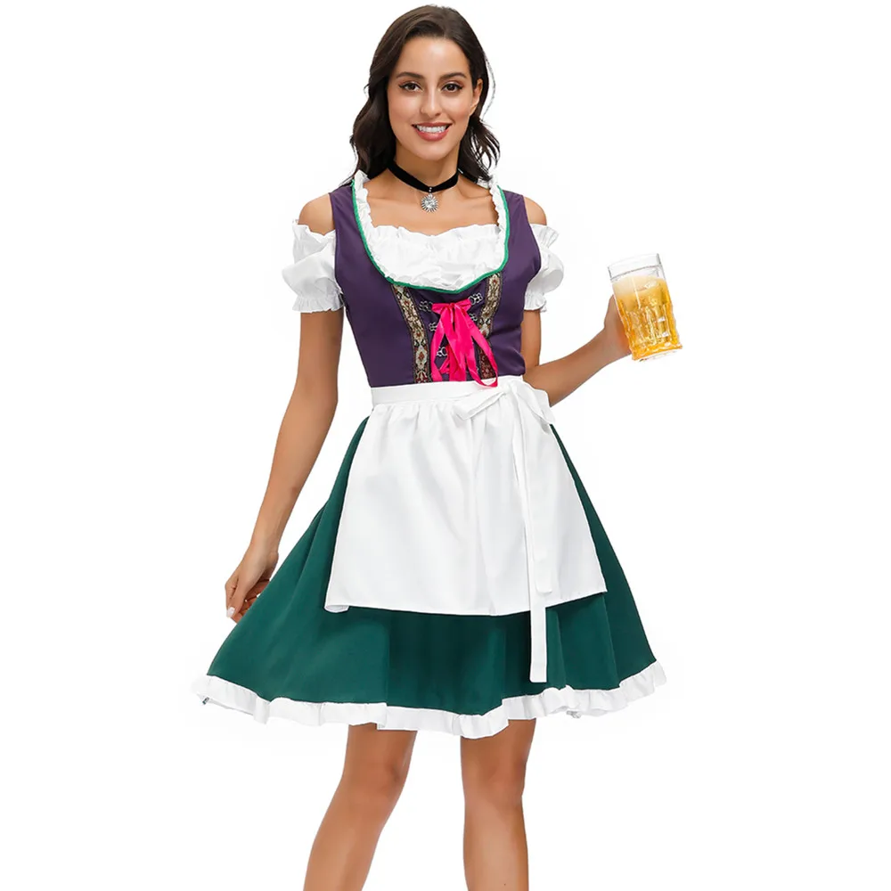 

Women's Classic Oktoberfest Costume Bavarian Dirndl Dress 3PCS Suit for Beer Festival Carnival Halloween Fancy Dress Up