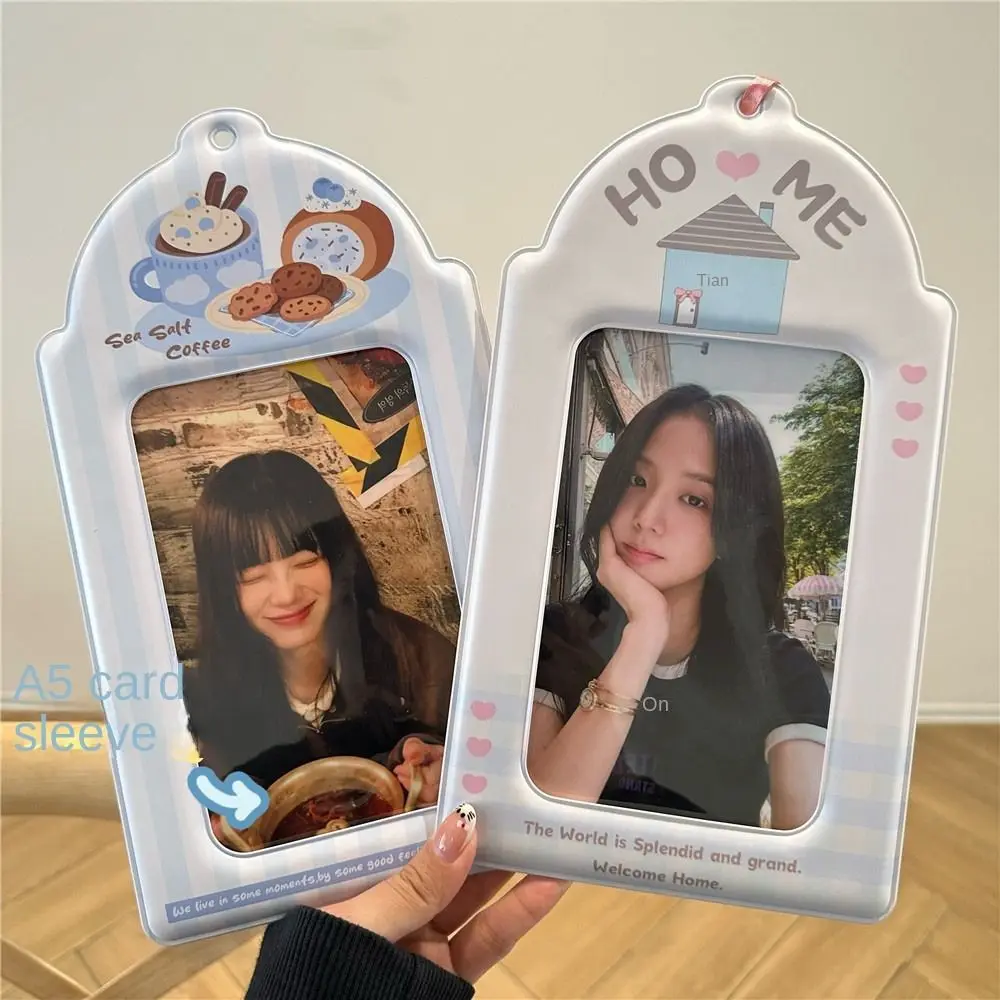 

Protective Sleeve Idol Photocard Holder Y2k PVC A5 Card Cover Cartoon ABS Plastic Photos Protective Cover School Stationery