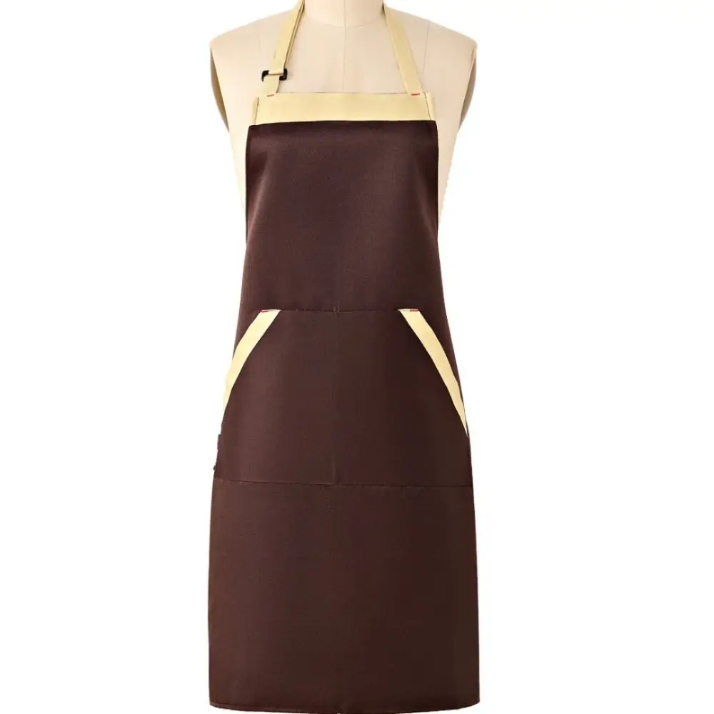 New Professional Cooking Baking Aprons Waterproof Breathable Kitchen Apron Large Pocket Working Clothes for Hairdressing