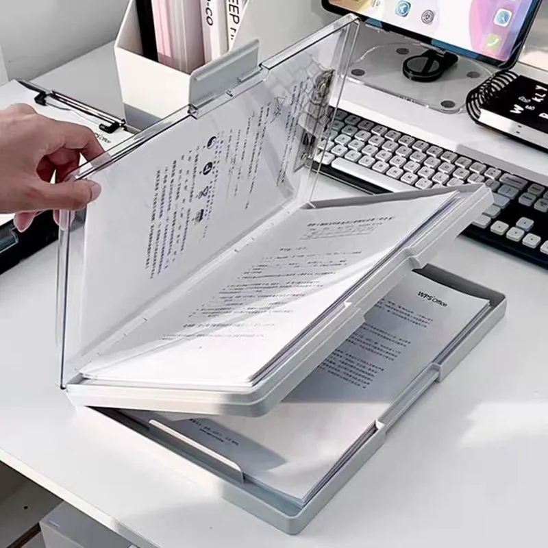 clipboard with storage multifunctional 2 layer plastic clipboard storage box College Student Storage Clip Board A4 File Box