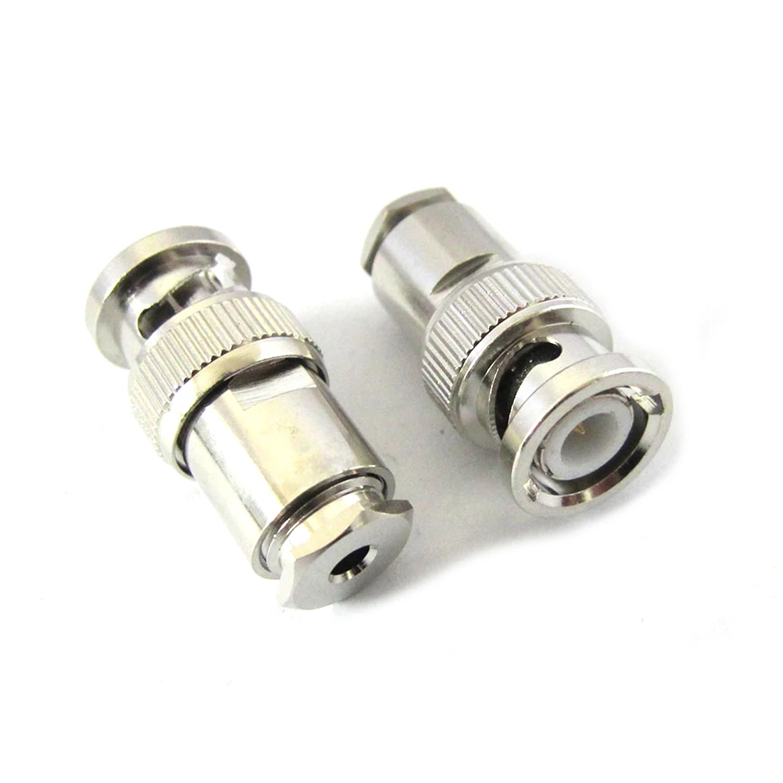 1PC BNC male plug RF coax connector clamp for RG58 RG142 cable straight nickel NEW wholesale