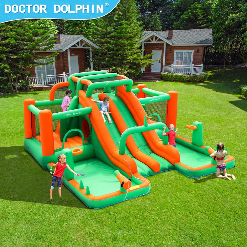 Party Top Quality Outdoor Grade Green Kids Carnival Bounce House Inflatable Jumping Bouncy Castle Water Slide