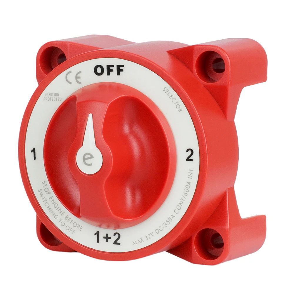 E-Serie M10 4-Positionen 32V 350A Leuchtender 2-12V Batterie-Allgemeinschlüssel-ADF-Trennschalter Drehschalter für Marine, Boot, LKW, Wohnmobil – Detail 6
