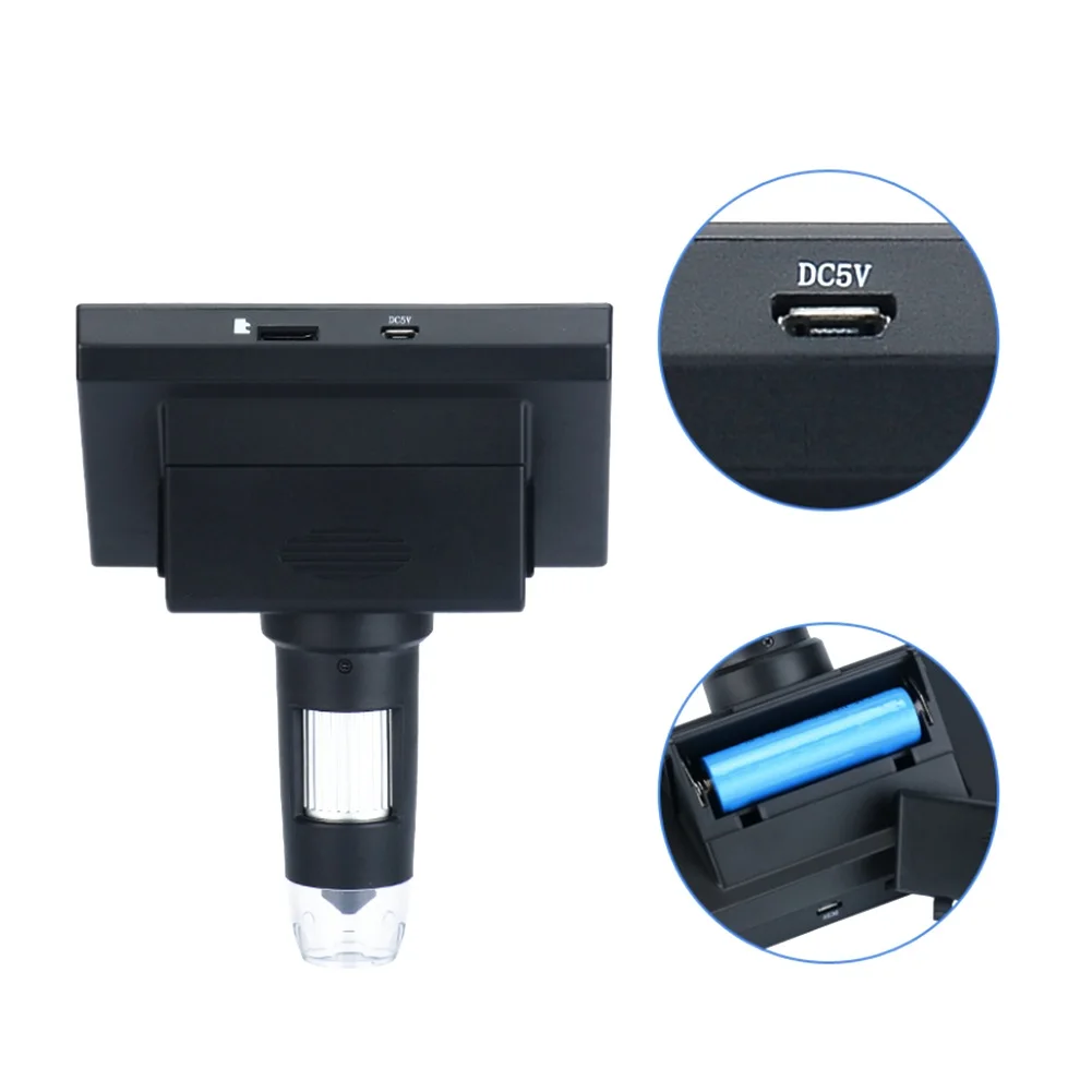 4 3inch Digital Handheld Microscope with Adjustable Brightness LEDs Suitable for Industrial Testing and Educational Use