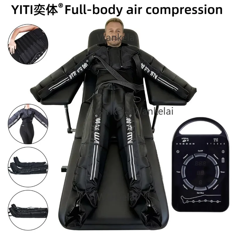 

Аппарат для прессотерапии ног для лимфодренажа и восстановления после тренировок, массажер для всего тела ног с 6 камерами для снятия боли и расслабления мышц