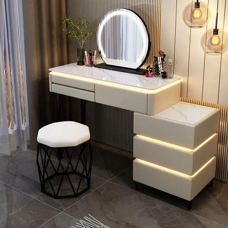 Coffee Desk Vanity Chair Bedroom Storage Small Dressing Table White Cosmetic Penteadeira Para Quarto Home Furniture