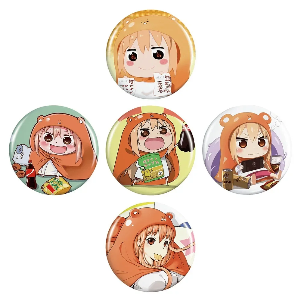 58mm Himouto! Umaru-chan Anime Peripheral Doma Umaru Cartoon Character Badge Outfit Brooch Decoration Accessory Friend Gift