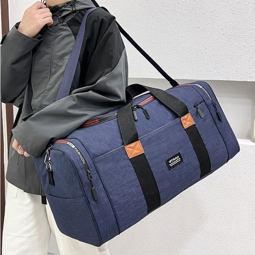 Large Capacity Travel Bag Water-resistant Heavy Duty Oxford Cloth Duffel Bag Bottom Support Multi-compartment Garment Duffel Bag