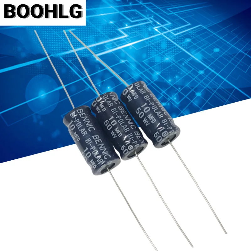 5PCS divisione di frequenza audio BP condensatore elettrolitico non polare 50v 10uf 13X26mm