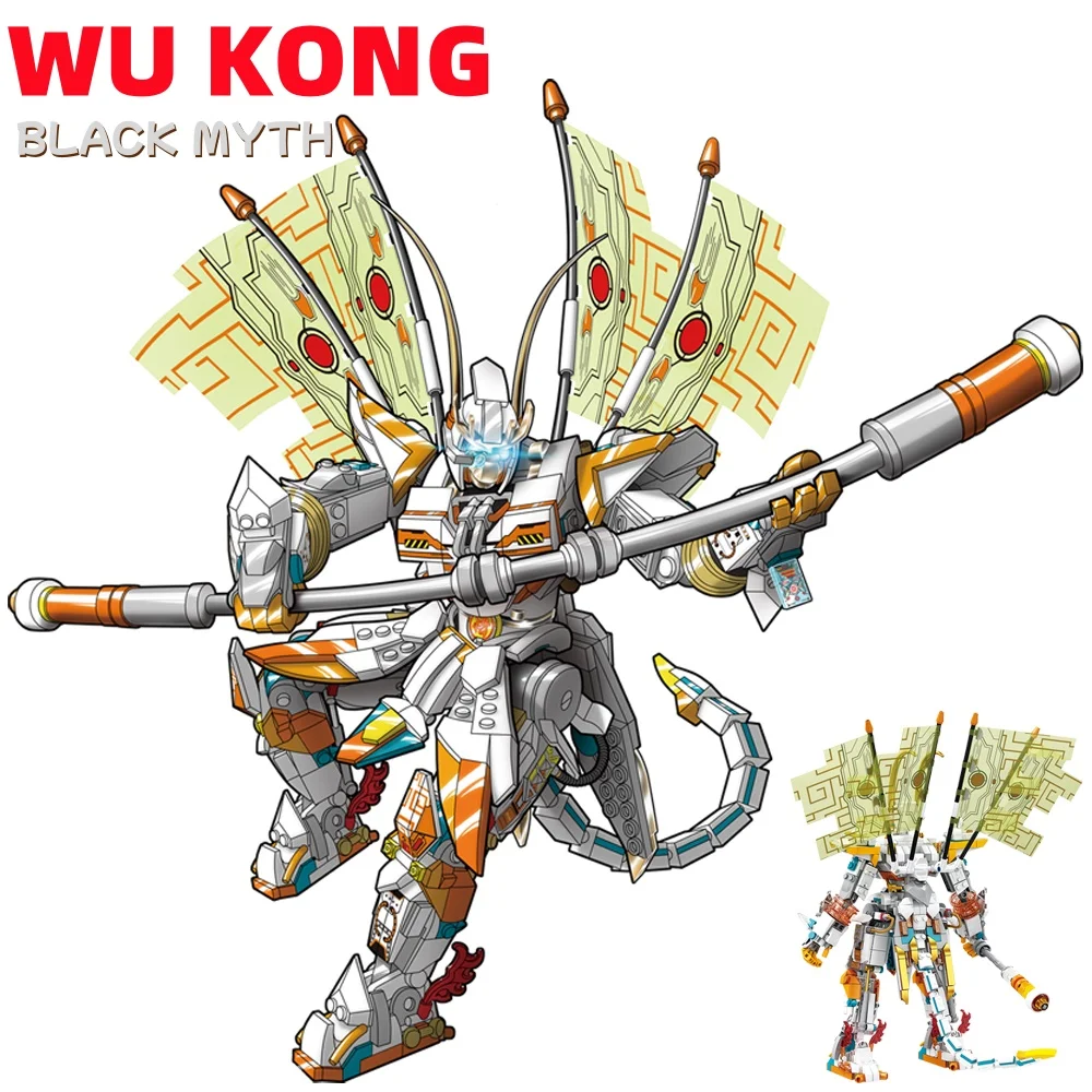 

Moc Black Myth: Wukong Anime 3D Stereoscopic Personality GamingDecoration Model Building Block Toys For Children Christmas Gift