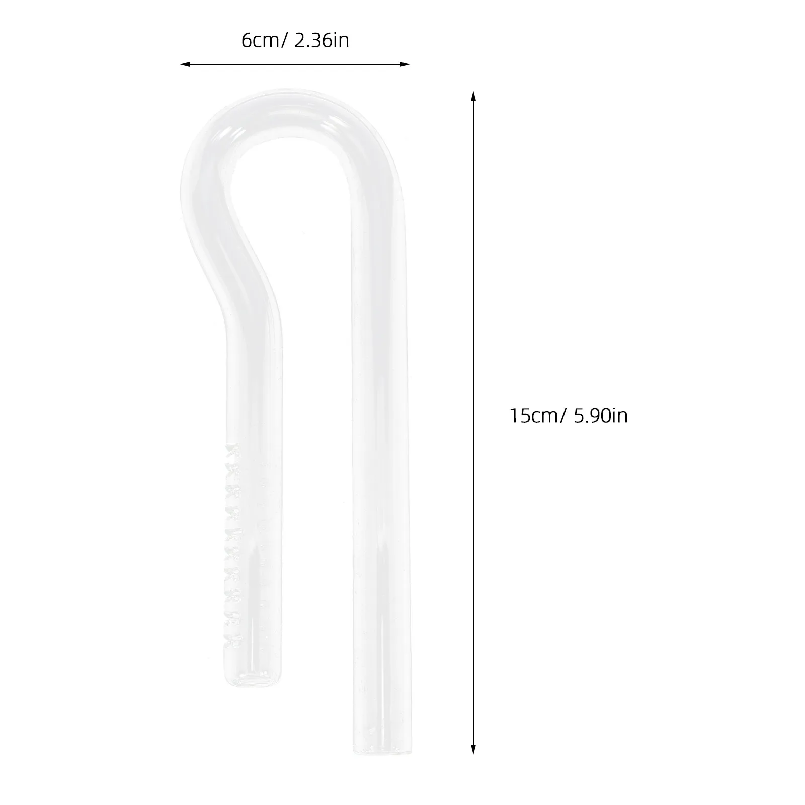 1Pcs Fish Tank Glass Water Inlet Pipe Aquarium Transparent Stable Tubing Aquarium Supplies Accessories