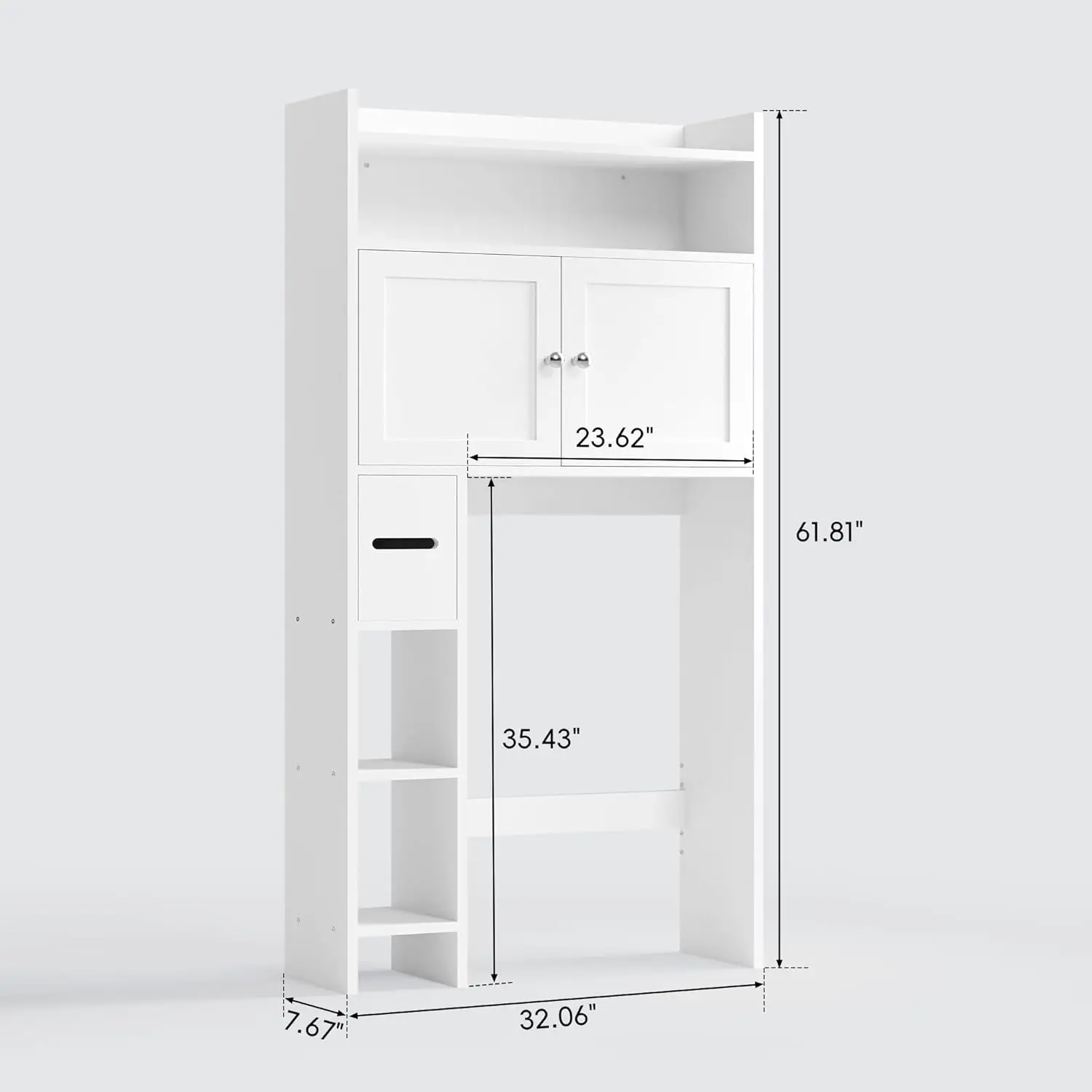 Mu Over The Toilet Storage Cabinet With Doors, 32