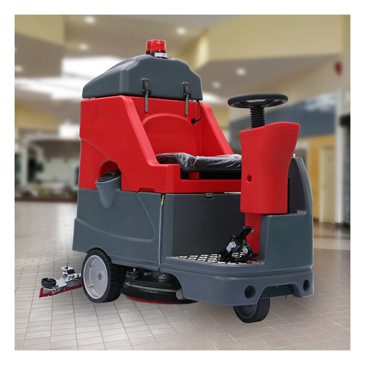 Automatic electric ride on floor scrubber drier popular industrial commercial sweep washing tile floor cleaning machine for home