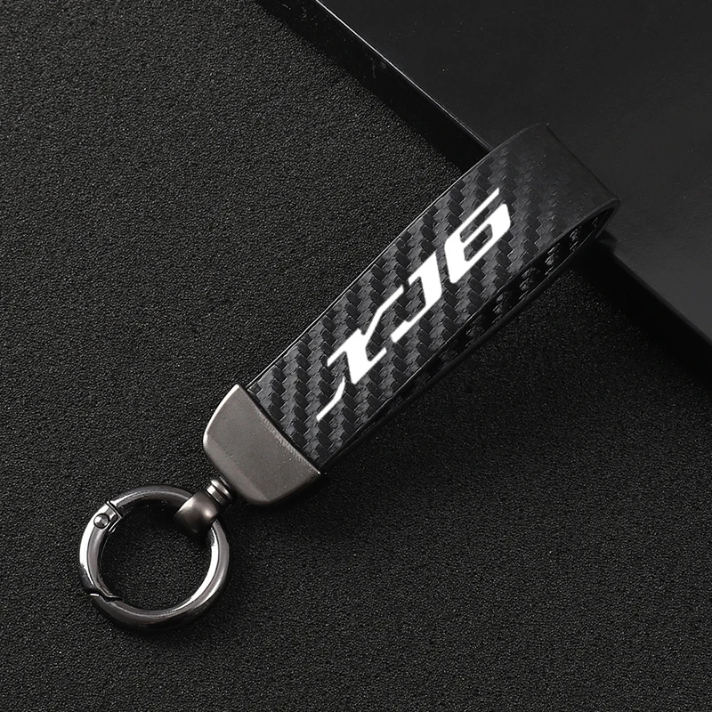 New motorcycle carbon fiber leather rope Keychain key ring For Yamaha XJ6 N / XJ6 DIVERSION 2009-2015 2010 2011 2012 2013 2014