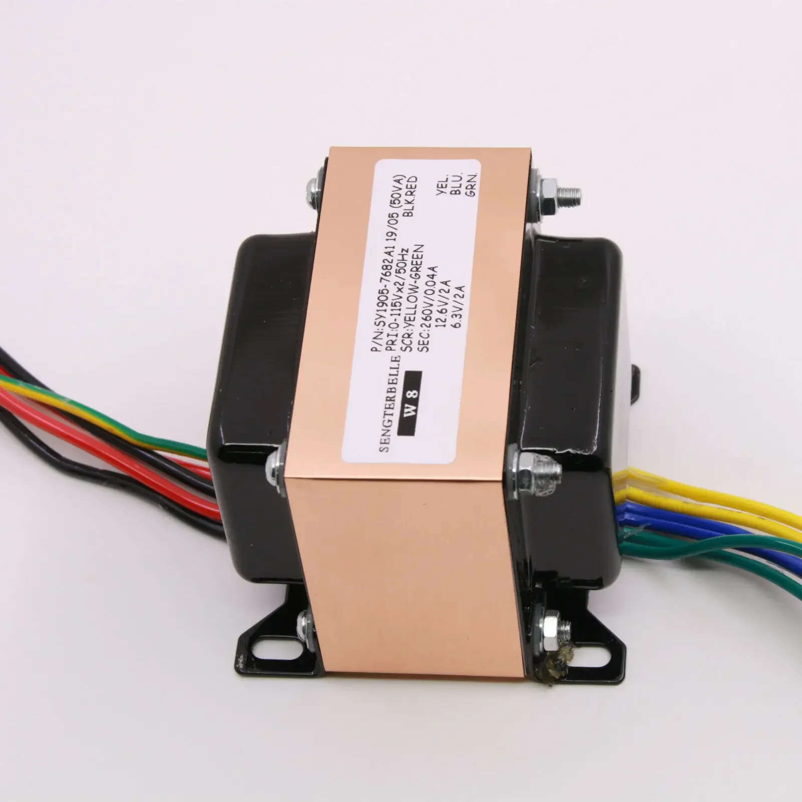 1PCS 50VA 0-260V 0-12.6V 0-6.3V EI type Audio Power Transformer For Tube Preamp /phono