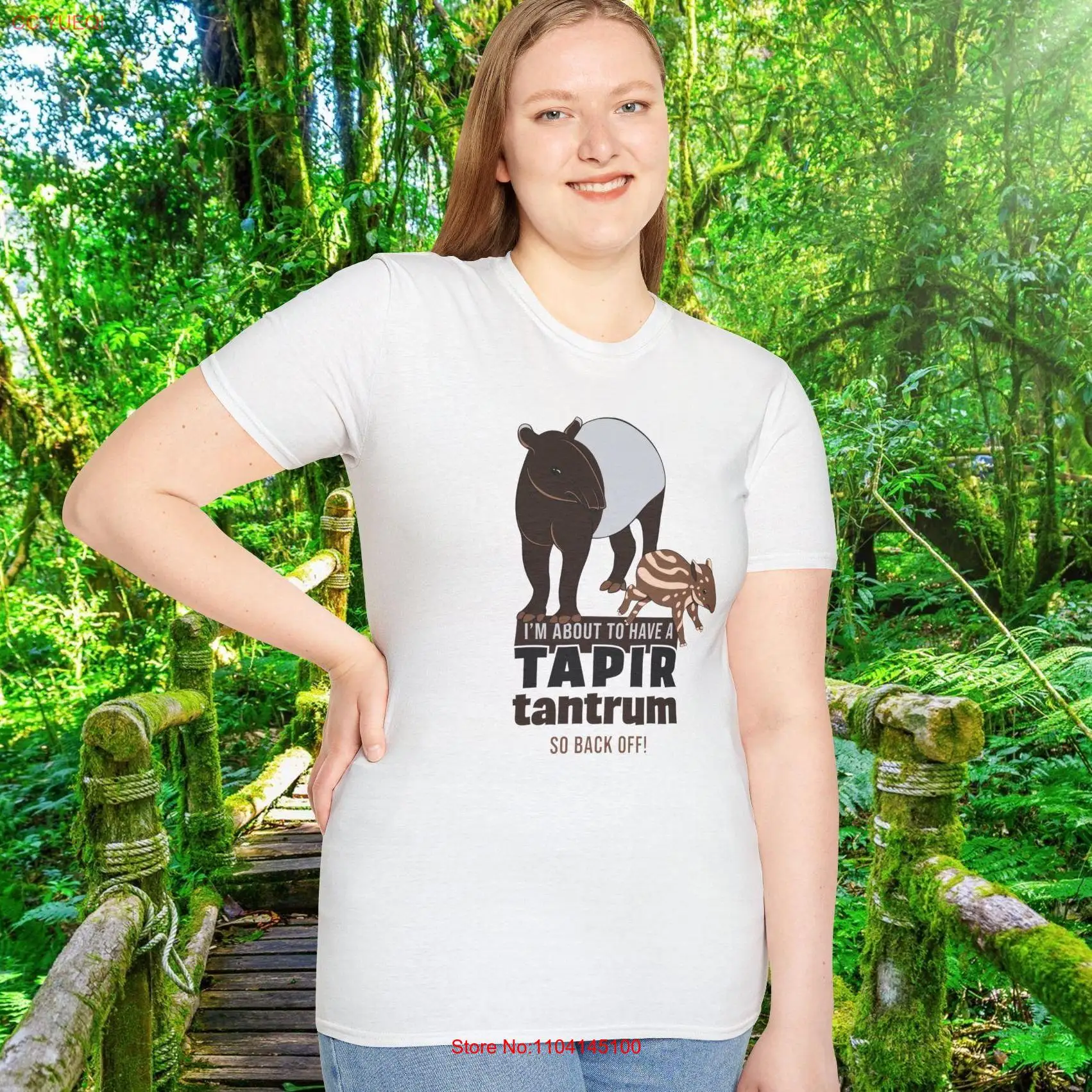 Tapir Tantrum Softstyle T Shirt Introvert Back Off Malayan for Zookeepers and Wild Animal Lovers with Boundaries