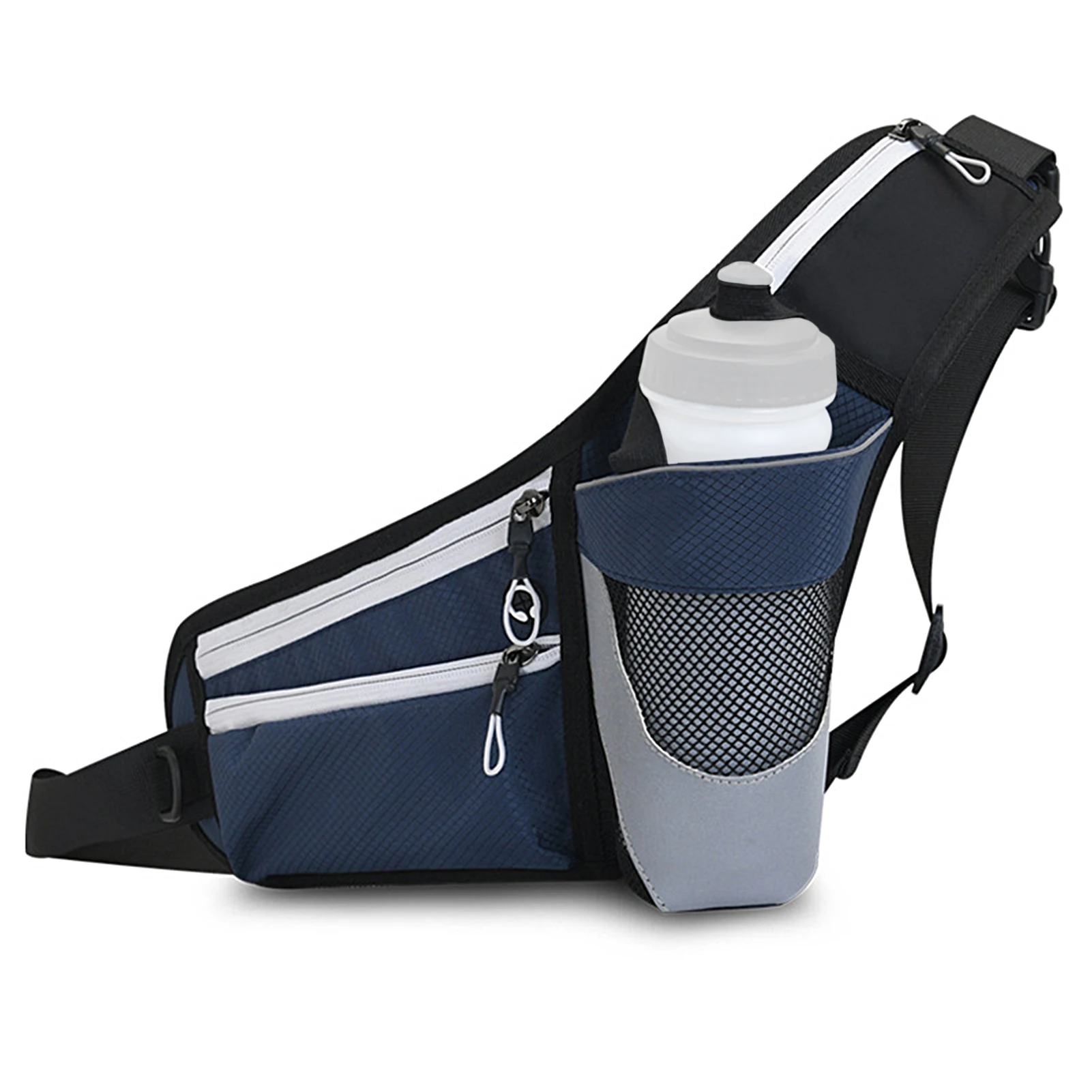 

Outdoor Waterproof Reflective Water Bottle Fanny Pack Adjustable Waist Crossbody Shoulder Sling Bag