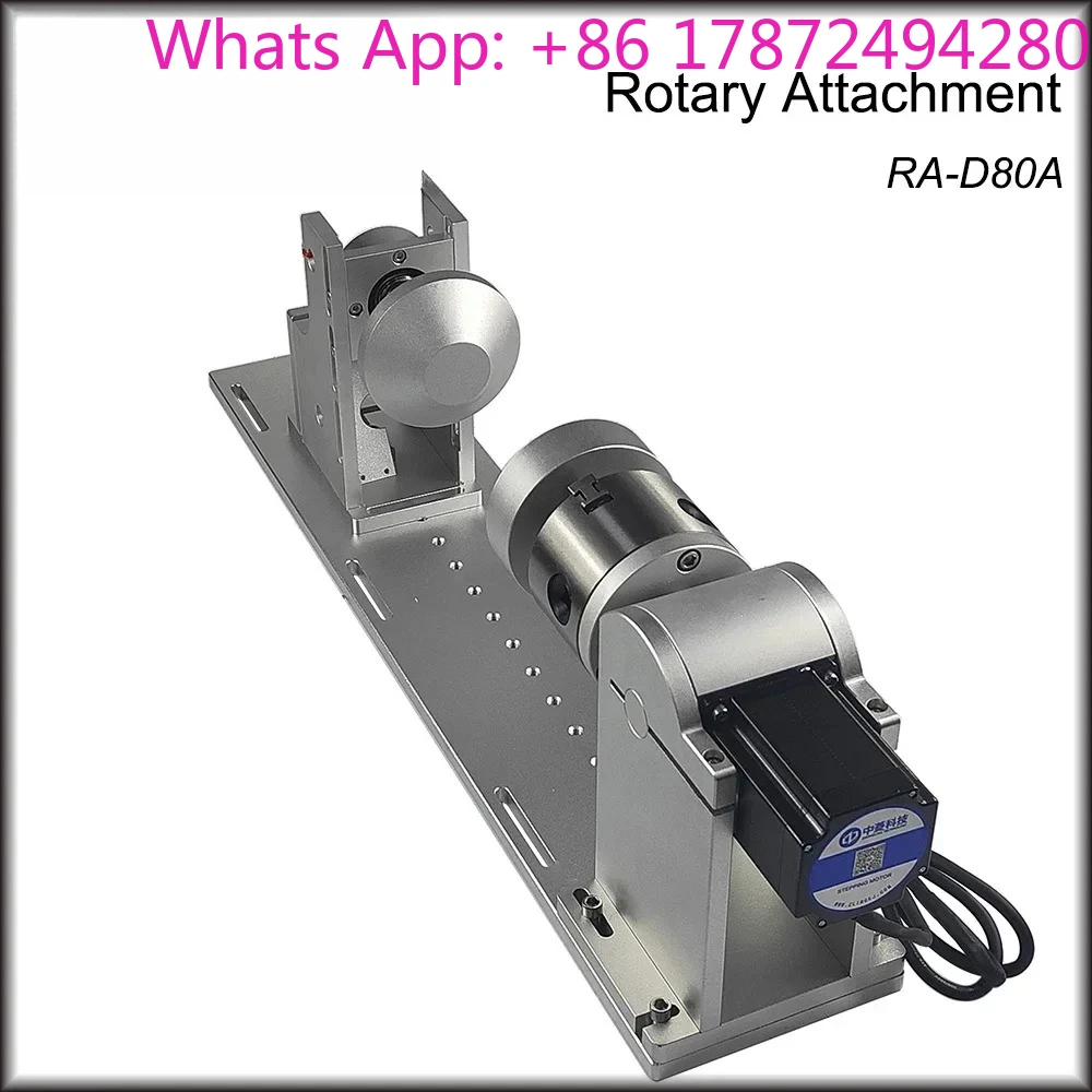 Rotary Axis 3jaw Worktable Chuck D80A & Activity Tailstock Indexing Head for CNC  Marking and Engraving Machine
