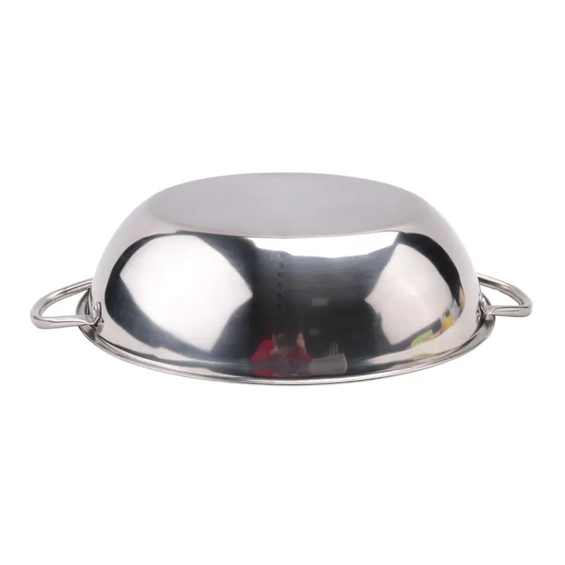 ABUH-Stainless Steel Twin Divided Double Hotpot Cooker Gas Stove Compatible Pot Home Kitchen Cookware Soup Cooking Pot Durable ,