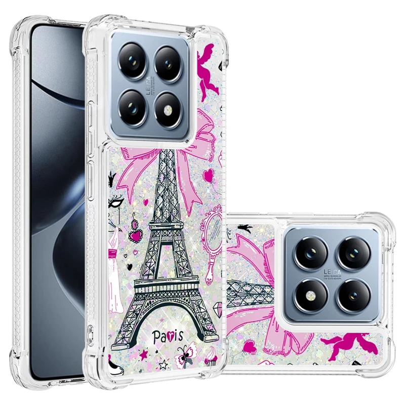 14T Pro Case on For Fundas Xiaomi 14T Pro Cover Bling Glitter Dynamic Liquid Case For Xiomi Xiaomi14T 14TPro Phone Cases Fundas