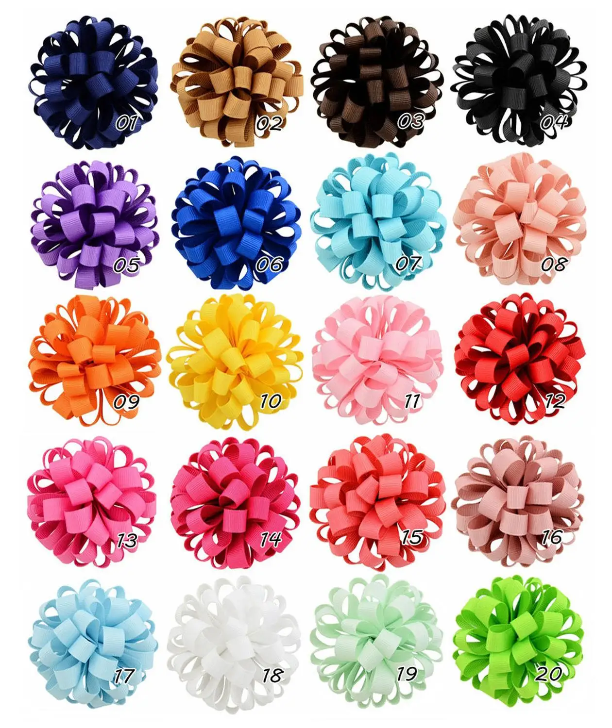 1piece 3inch New Design Beauty Grosgrain Ribbon Flower With Elastic Rope Floral Hair Bands Kids Accessories 813