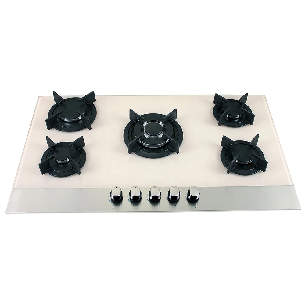 Built-in Cooker Gas and Electric Cooking Stove Battery 5 Burner Ceramic Glass  LPG NG Gas Cooktops