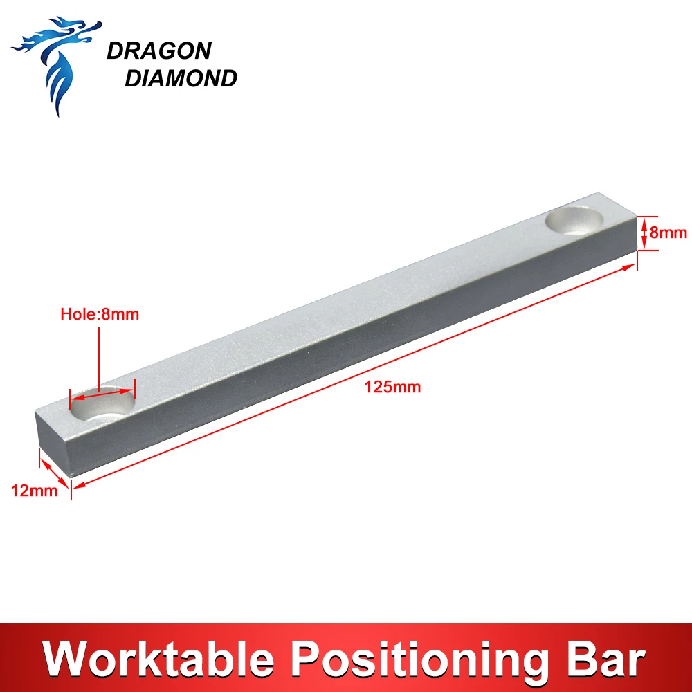 Worktable Positioning Bar Aluminium Plastic Material 125*12mm 136*15mm For DIY Fiber Marking Co2 Marking Engraving Machine