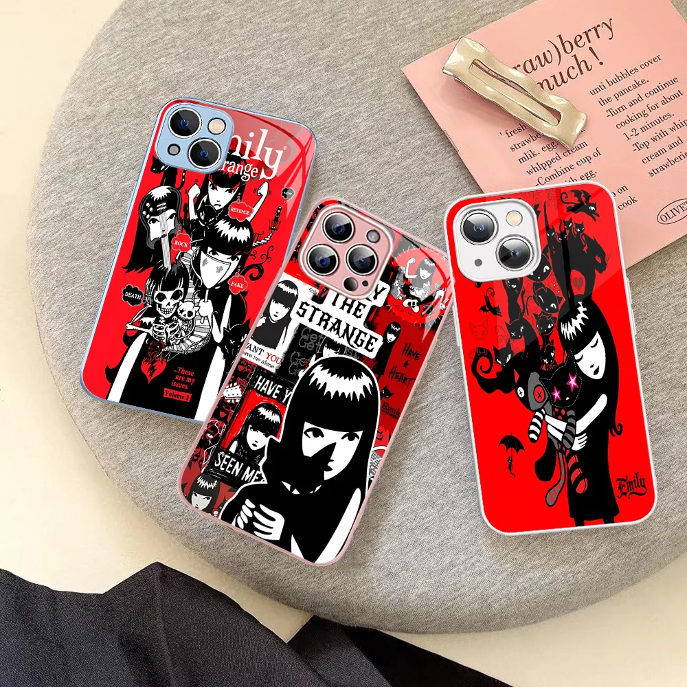 Чехол для телефона E-Emily The S-Strange из закаленного стекла для Iphone 14, 13, 12, 11 Pro Mini XS MAX 14 Plus X XS XR Fundas