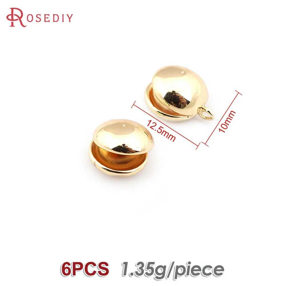 6PCS 24K Gold Color Can Open Connect Clasps High Quality Diy Accessories Jewellery Making Materials Rosediy official-website