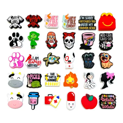10pcs New Teacher Silicone Beads Cartoon Focal Bead For Jewelry Making DIY Pacifier Chain Bracelets Necklace Accessorie