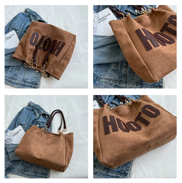 Matte Leather women handbag large capacity Brand design luxury chain ladies shoulder bags 2024 new winter female big totes bols
