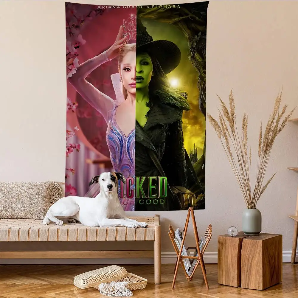 Grande Movie W-Wicked Anime Tapestry Hanging Tarot Hippie Wall Rugs Dorm Home Decor
