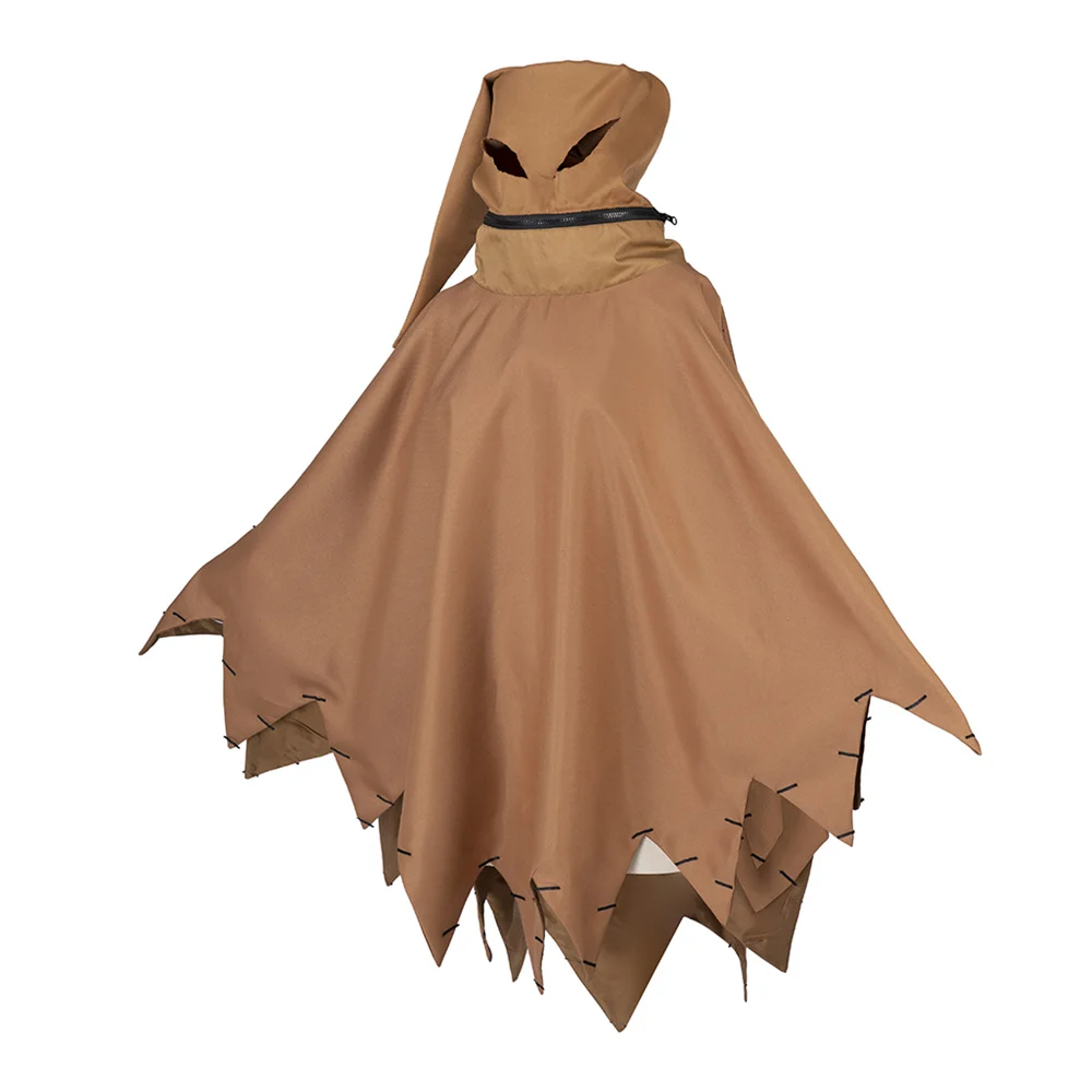 Oogie Boogie Cosplay Costume Brown Hooded Cape Unisex  Halloween Christmas Carnival Party  Cloak